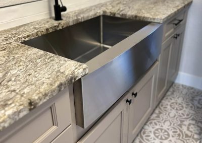 Deep Custom Kitchen sink, Sheridan Wyoming custom builder.